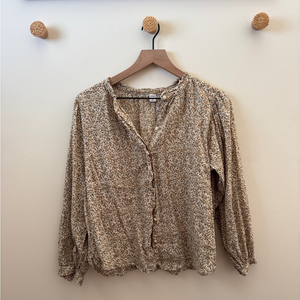 Floral Button-Up Blouse
